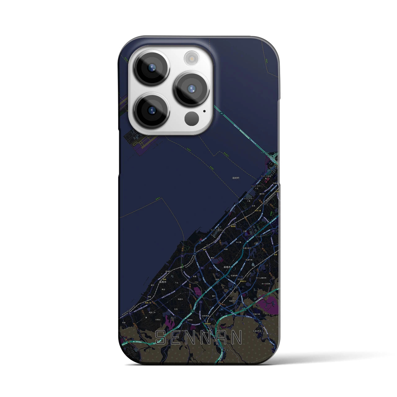 【泉南(大阪府)】地図柄iPhoneケース(バックカバータイプ)