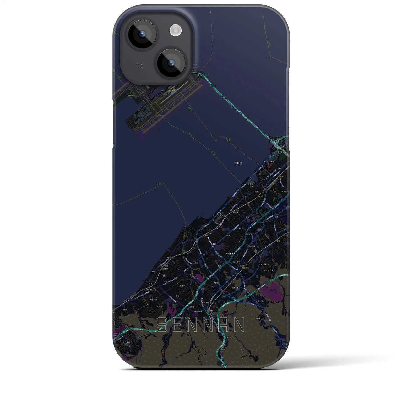 【泉南(大阪府)】地図柄iPhoneケース(バックカバータイプ)