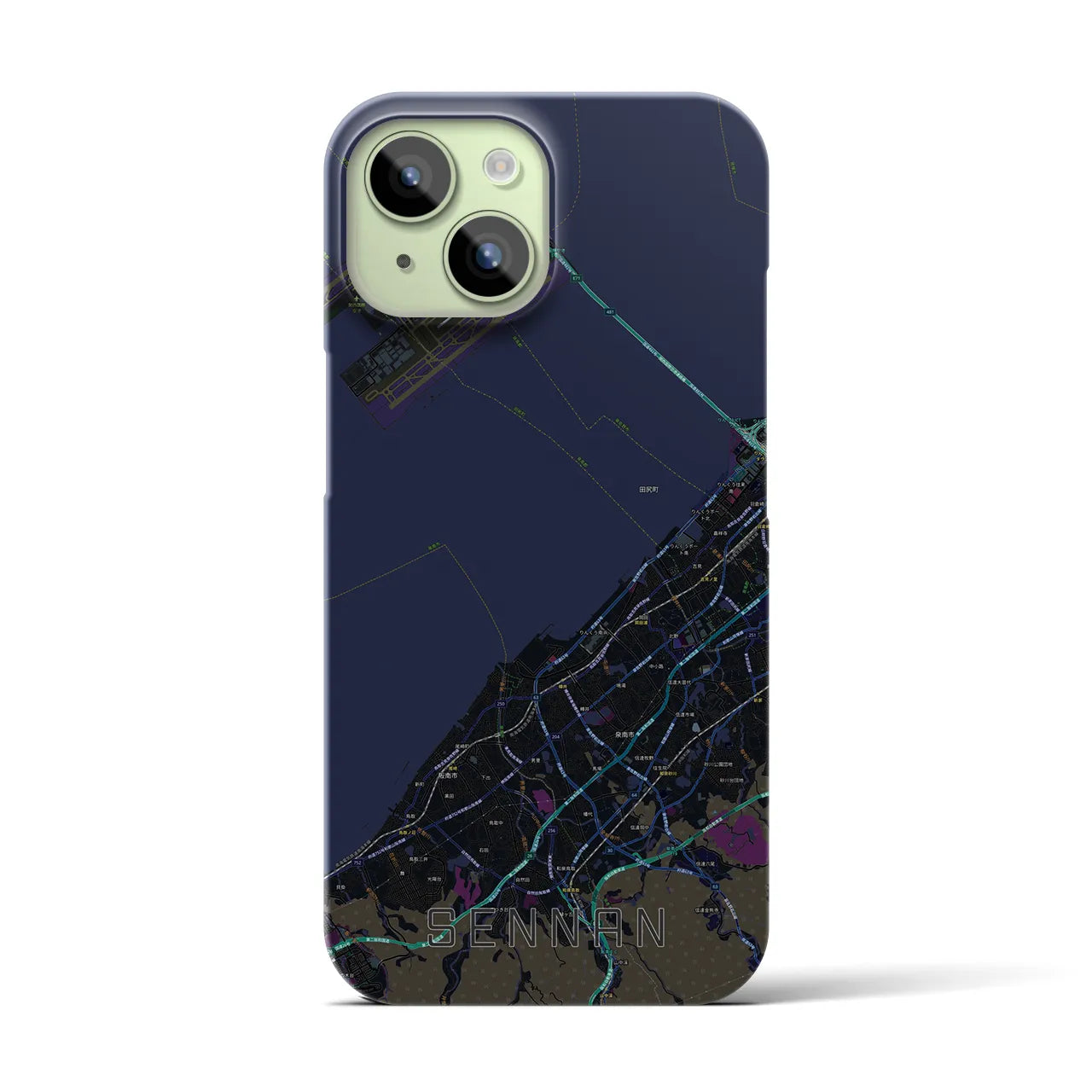 【泉南(大阪府)】地図柄iPhoneケース(バックカバータイプ)