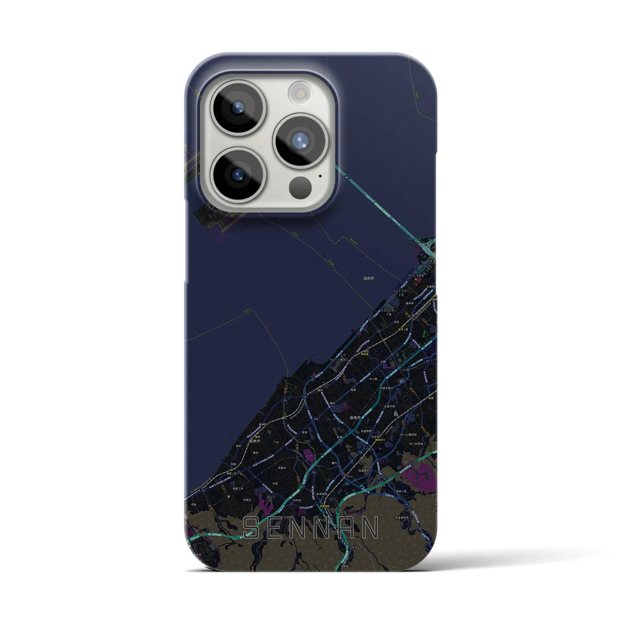 【泉南(大阪府)】地図柄iPhoneケース(バックカバータイプ)