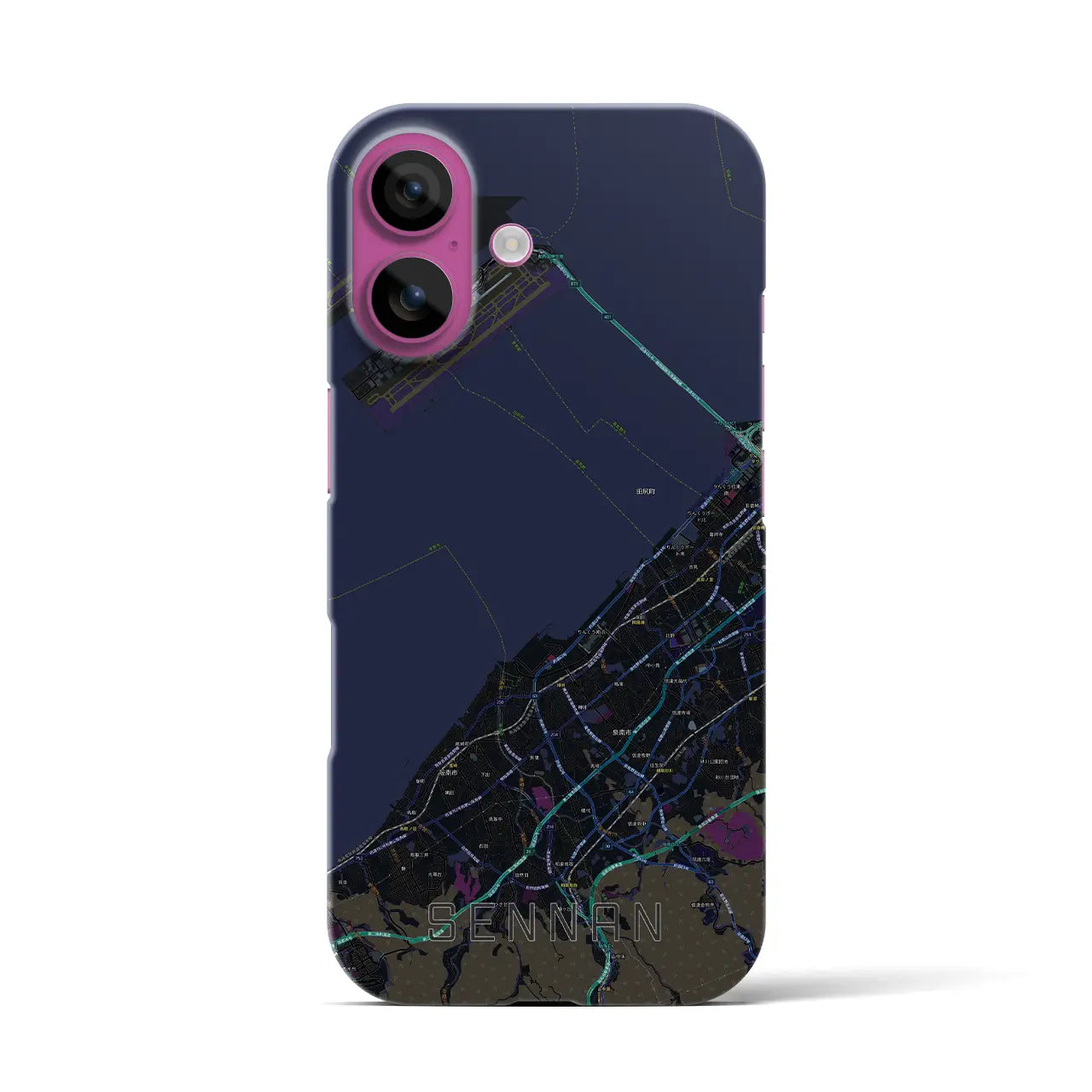 【泉南(大阪府)】地図柄iPhoneケース(バックカバータイプ)