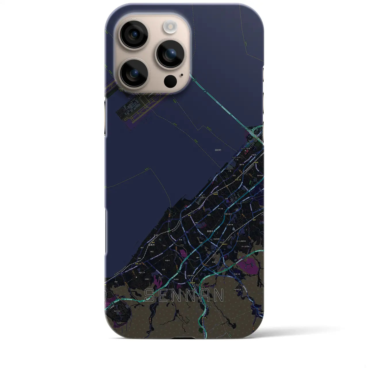 【泉南(大阪府)】地図柄iPhoneケース(バックカバータイプ)