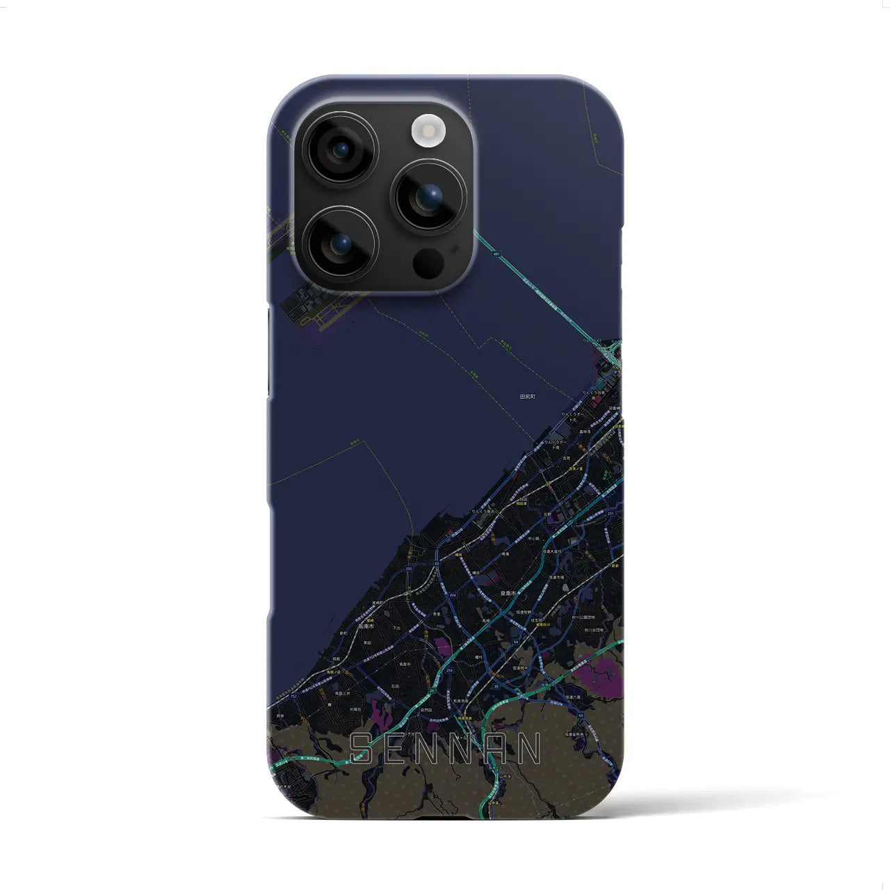 【泉南(大阪府)】地図柄iPhoneケース(バックカバータイプ)