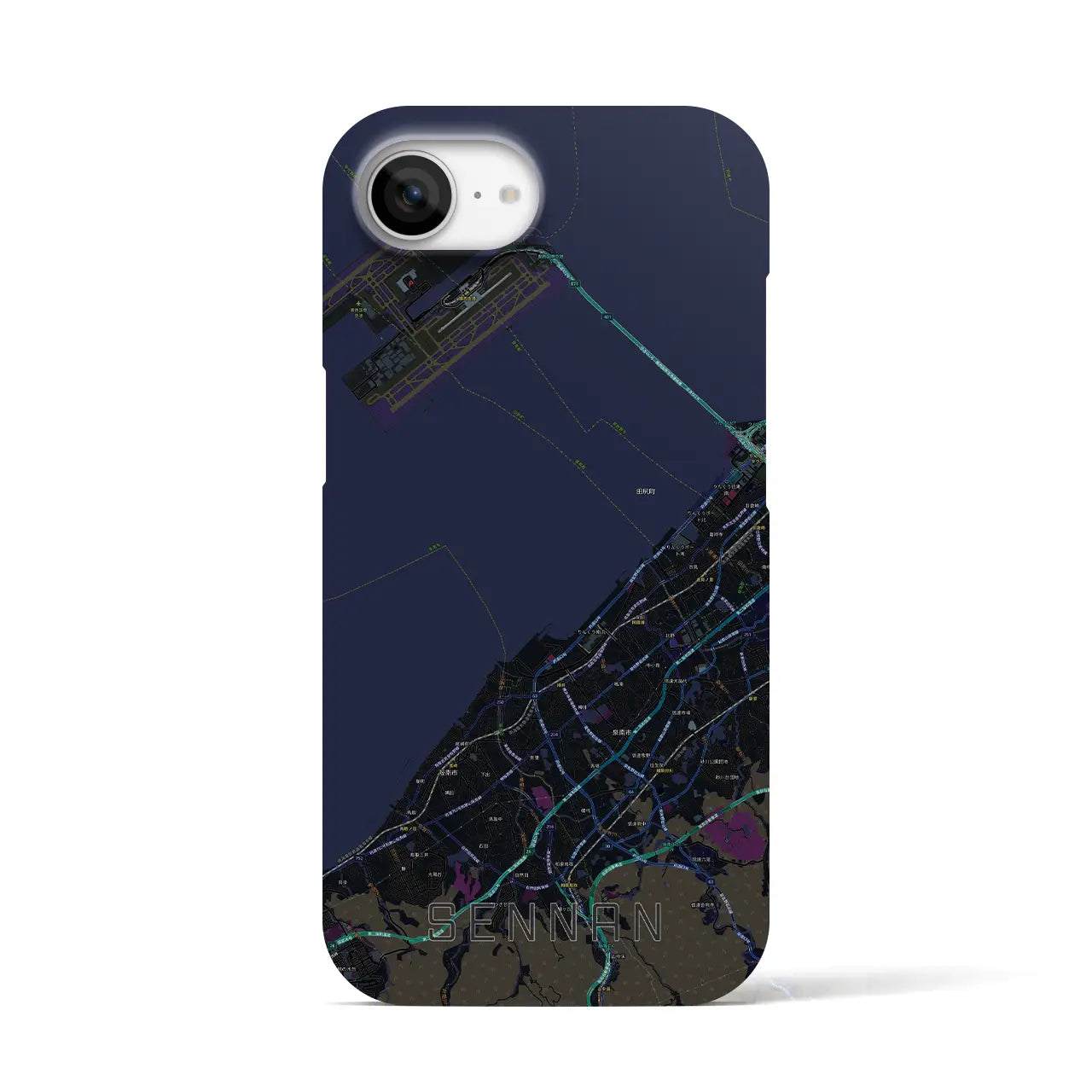 【泉南(大阪府)】地図柄iPhoneケース(バックカバータイプ)