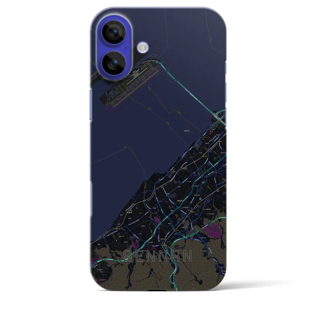 【泉南(大阪府)】地図柄iPhoneケース(バックカバータイプ)