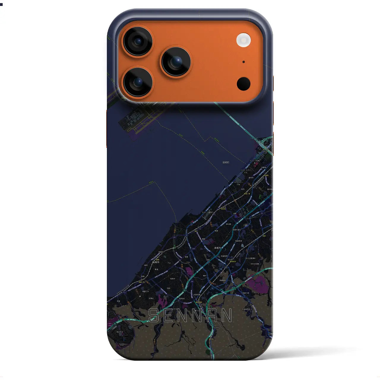 【泉南(大阪府)】地図柄iPhoneケース(バックカバータイプ)