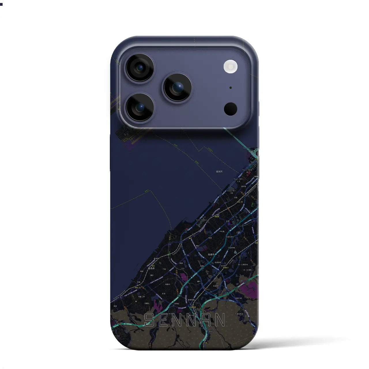 【泉南(大阪府)】地図柄iPhoneケース(バックカバータイプ)