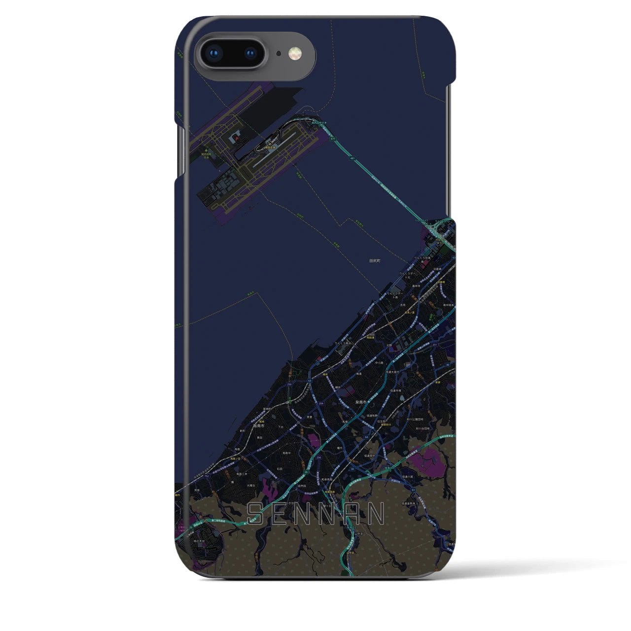 【泉南(大阪府)】地図柄iPhoneケース(バックカバータイプ)