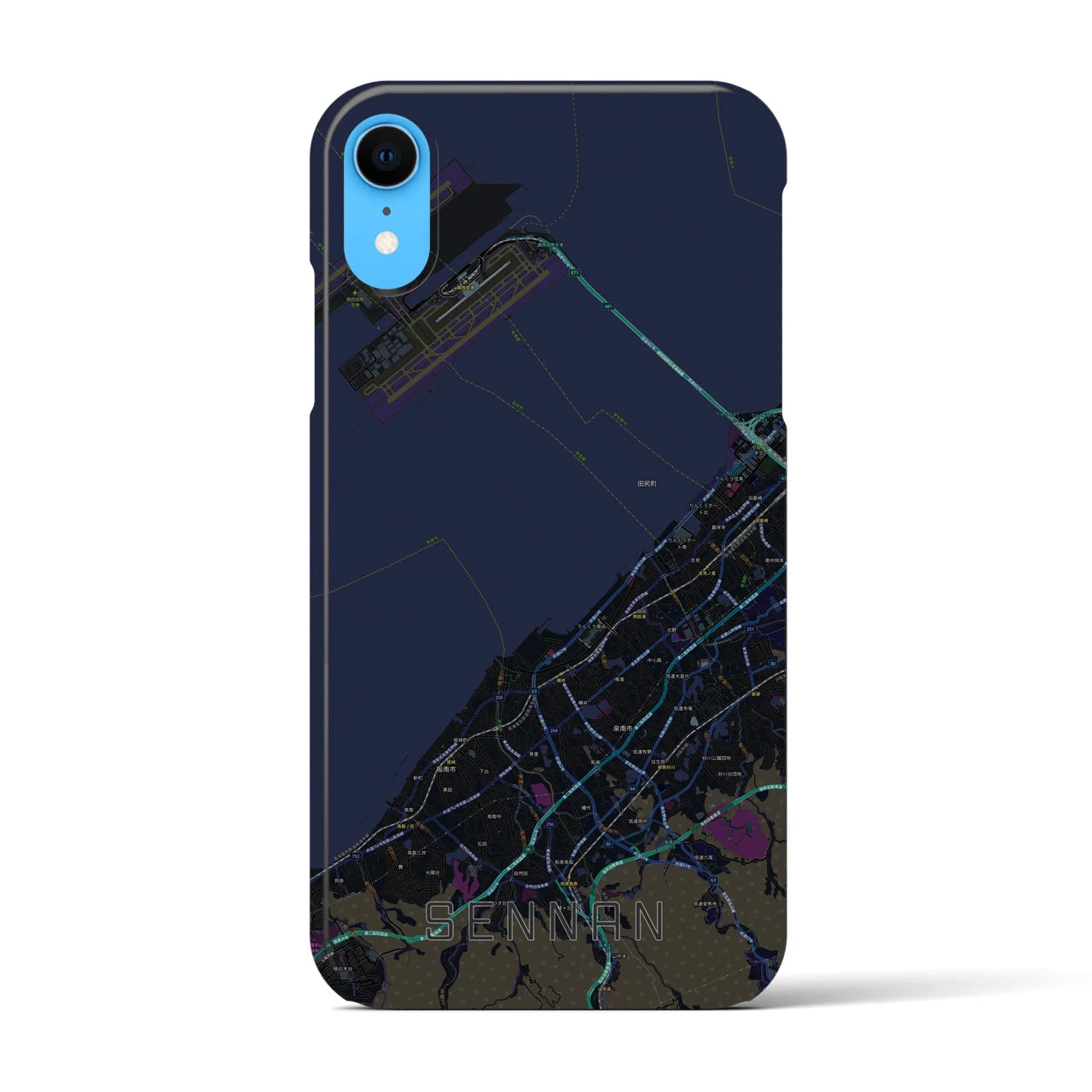 【泉南(大阪府)】地図柄iPhoneケース(バックカバータイプ)