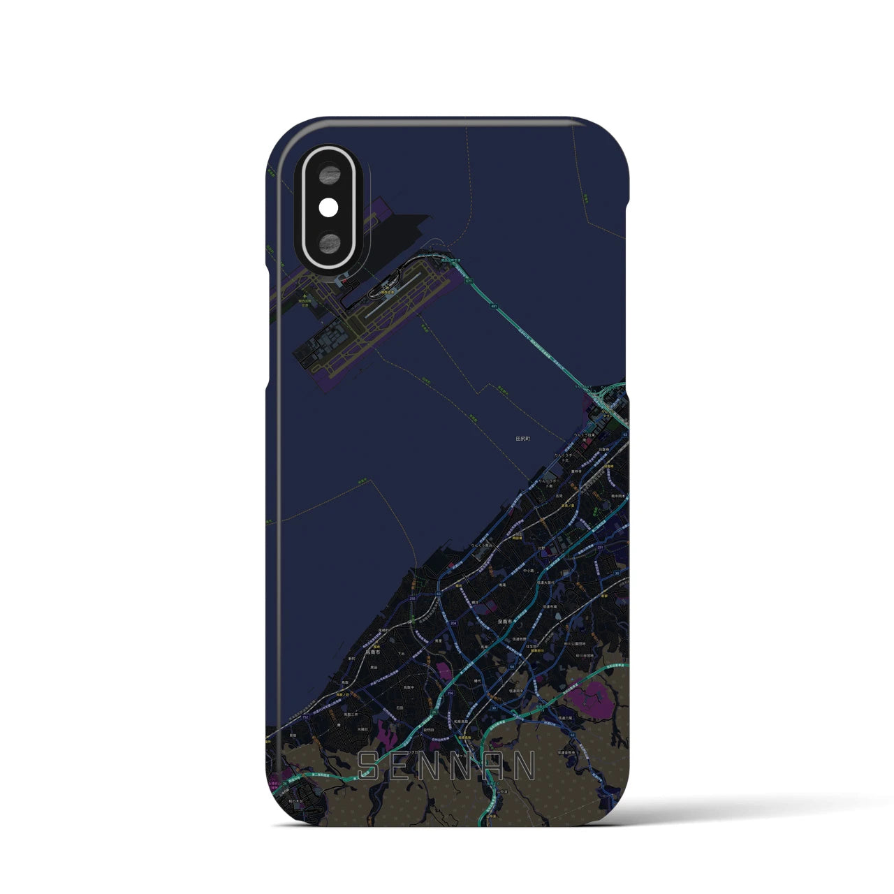 【泉南(大阪府)】地図柄iPhoneケース(バックカバータイプ)