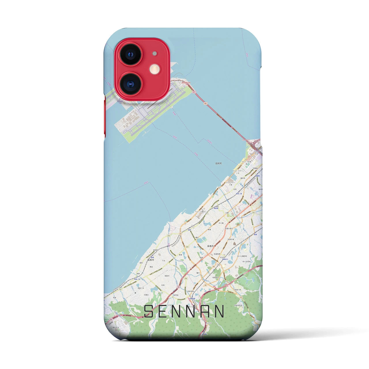 【泉南(大阪府)】地図柄iPhoneケース(バックカバータイプ)