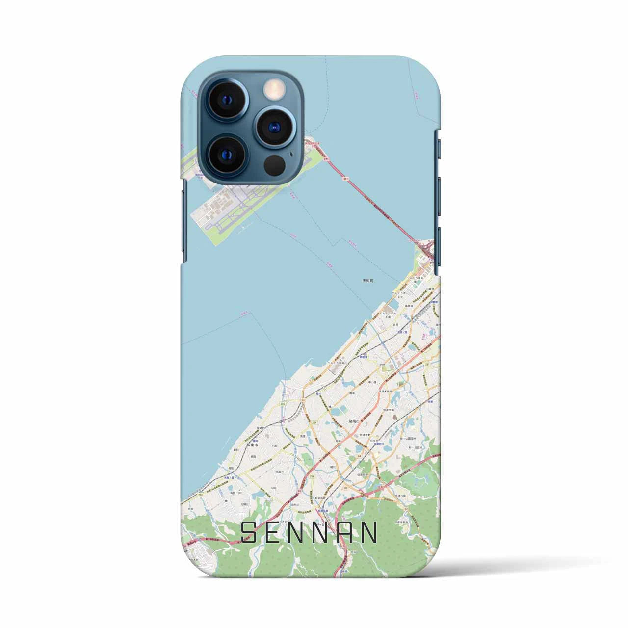 【泉南(大阪府)】地図柄iPhoneケース(バックカバータイプ)