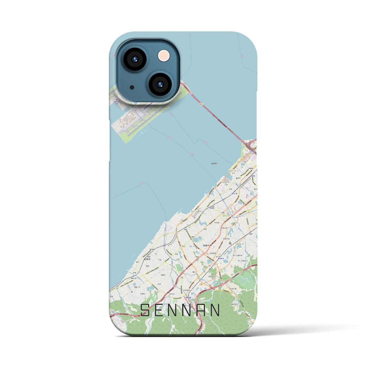 【泉南(大阪府)】地図柄iPhoneケース(バックカバータイプ)