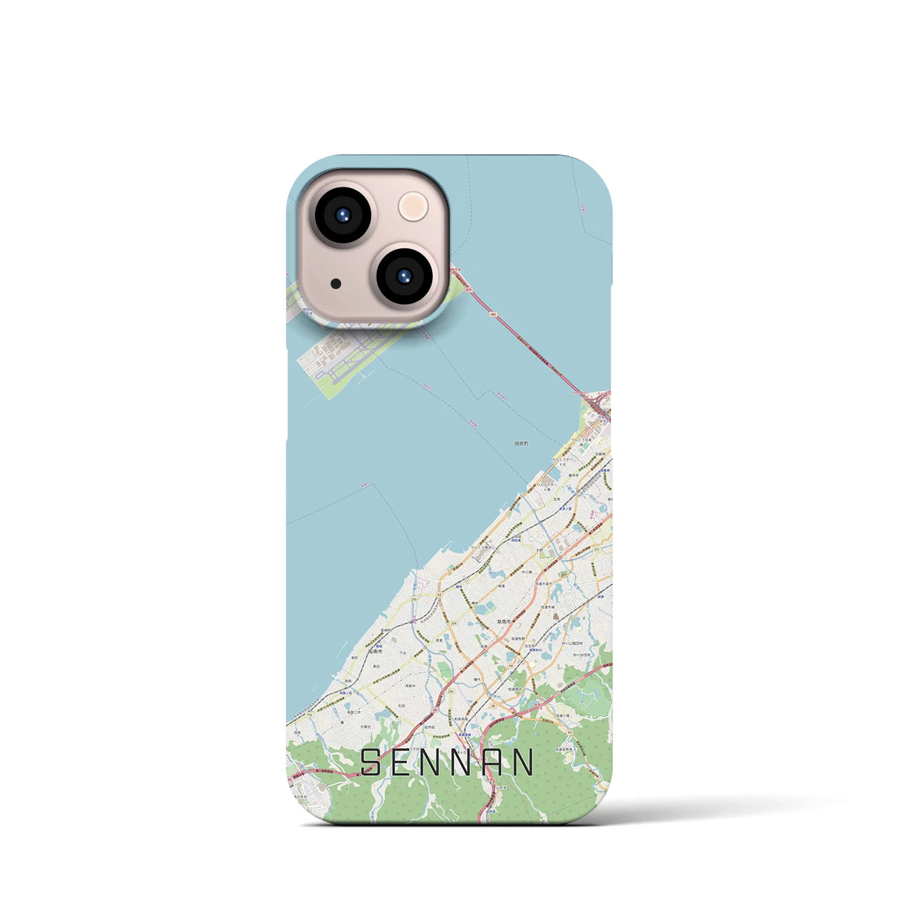 【泉南(大阪府)】地図柄iPhoneケース(バックカバータイプ)