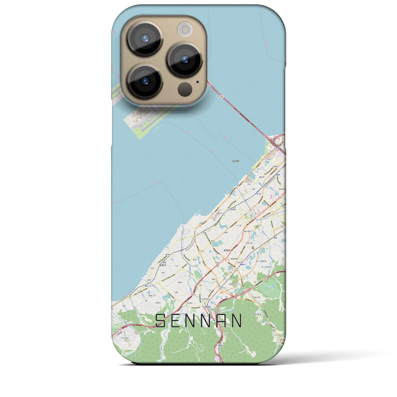 【泉南(大阪府)】地図柄iPhoneケース(バックカバータイプ)