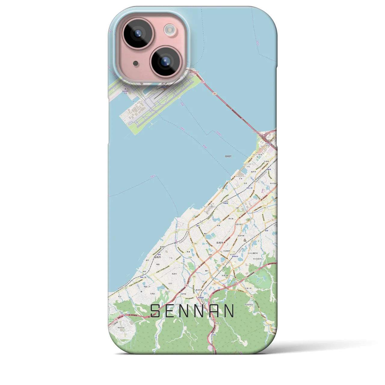 【泉南(大阪府)】地図柄iPhoneケース(バックカバータイプ)