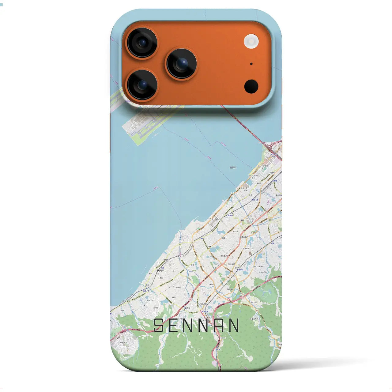 【泉南(大阪府)】地図柄iPhoneケース(バックカバータイプ)