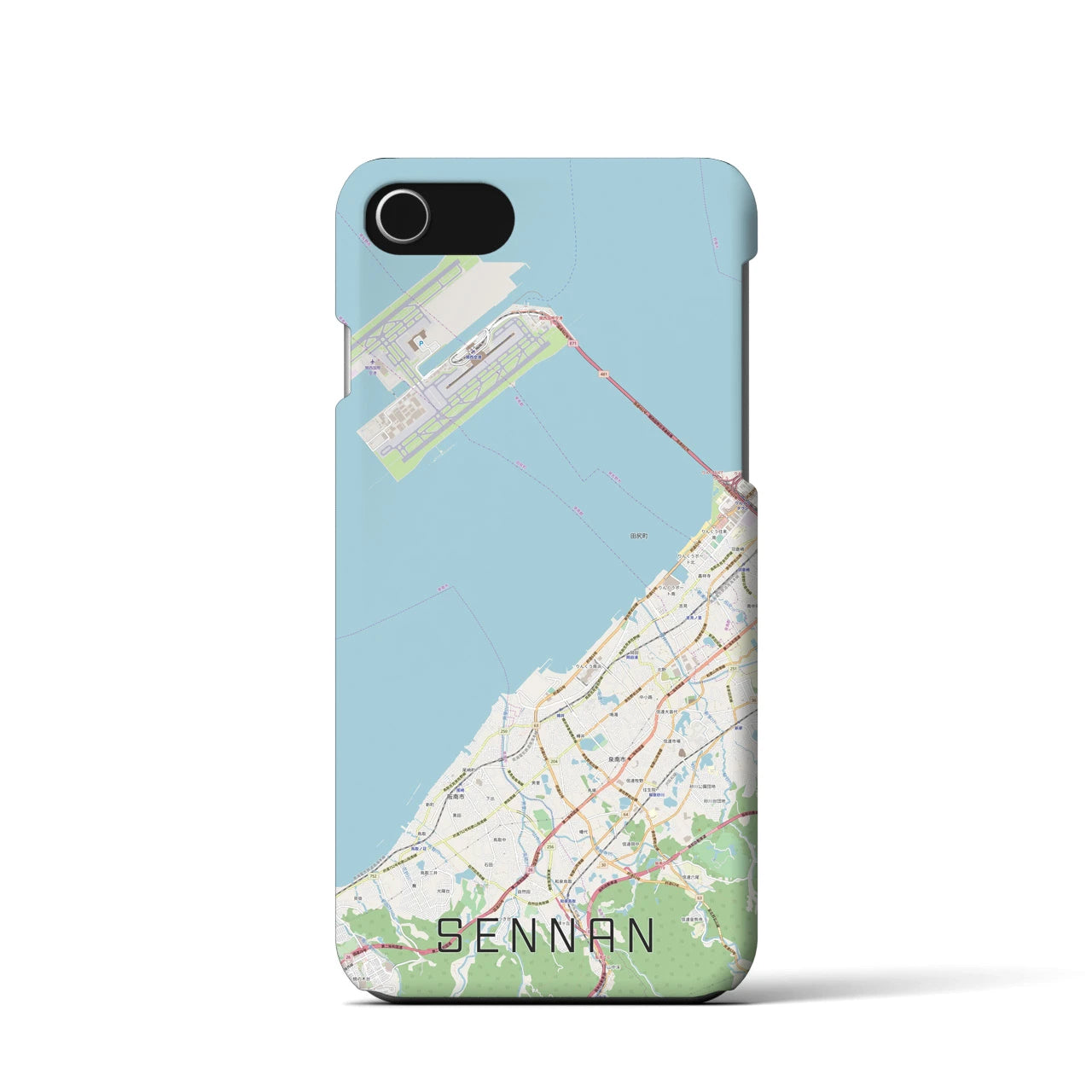 【泉南(大阪府)】地図柄iPhoneケース(バックカバータイプ)