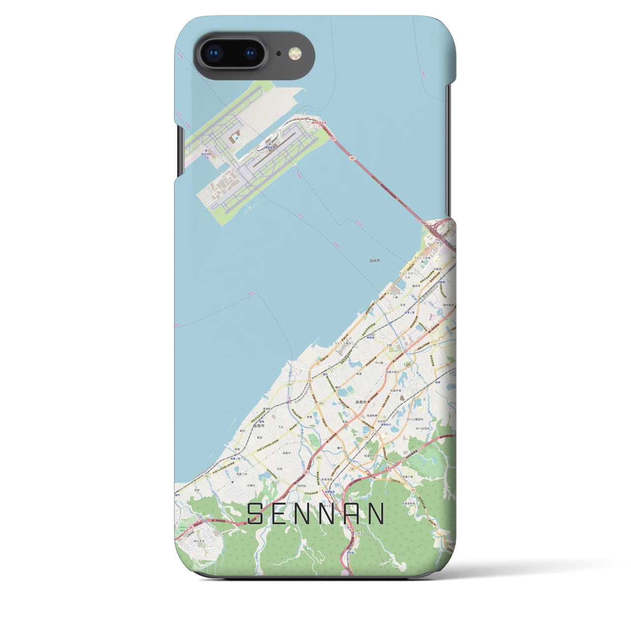 【泉南(大阪府)】地図柄iPhoneケース(バックカバータイプ)