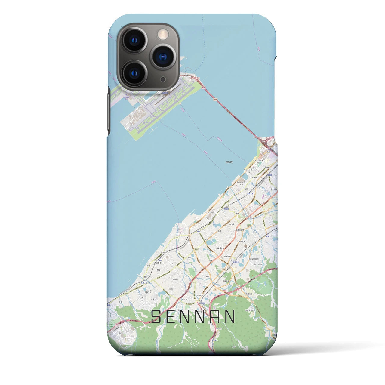 【泉南(大阪府)】地図柄iPhoneケース(バックカバータイプ)