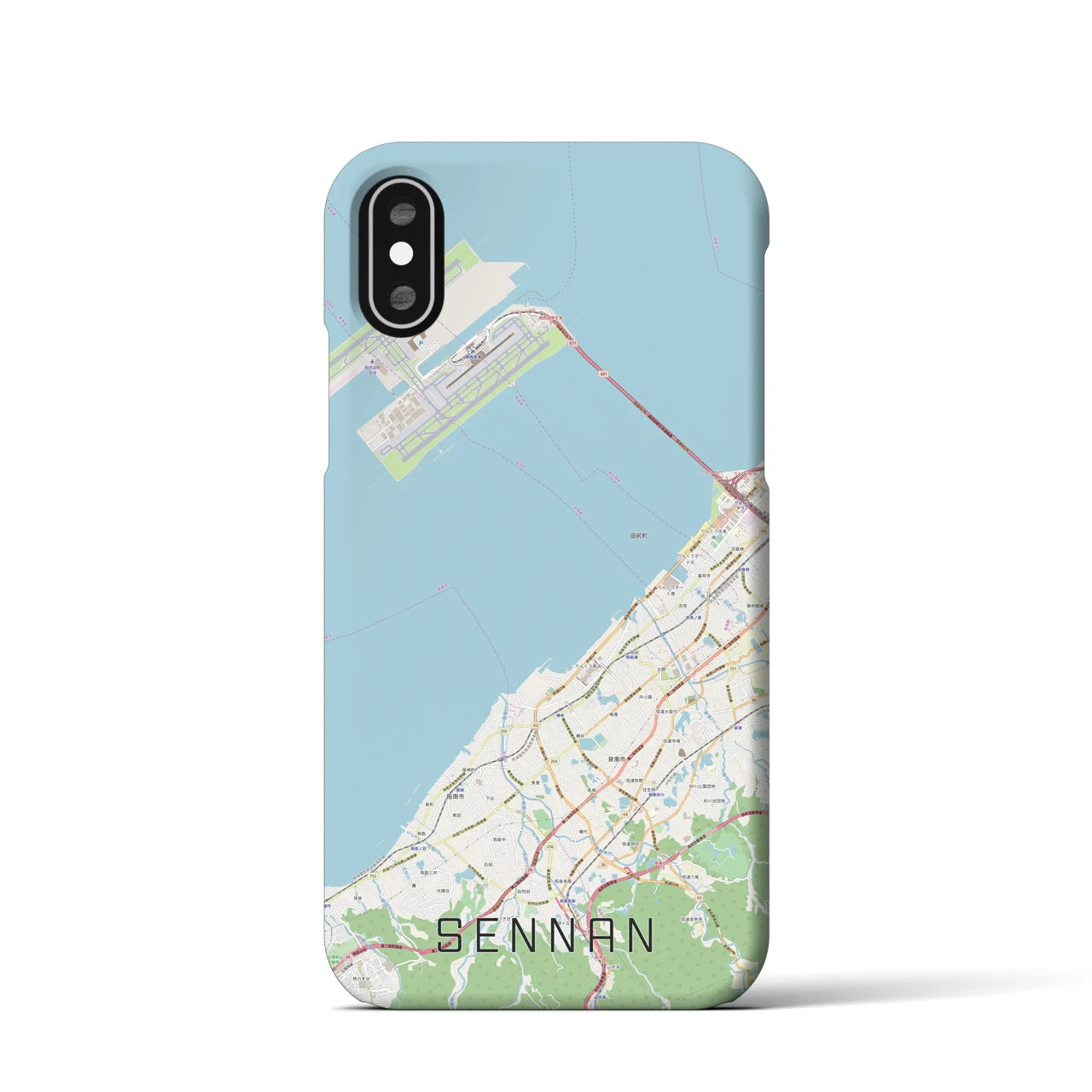 【泉南(大阪府)】地図柄iPhoneケース(バックカバータイプ)