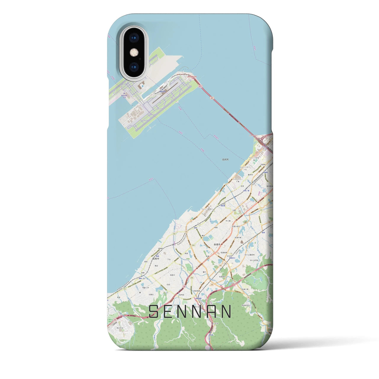 【泉南(大阪府)】地図柄iPhoneケース(バックカバータイプ)