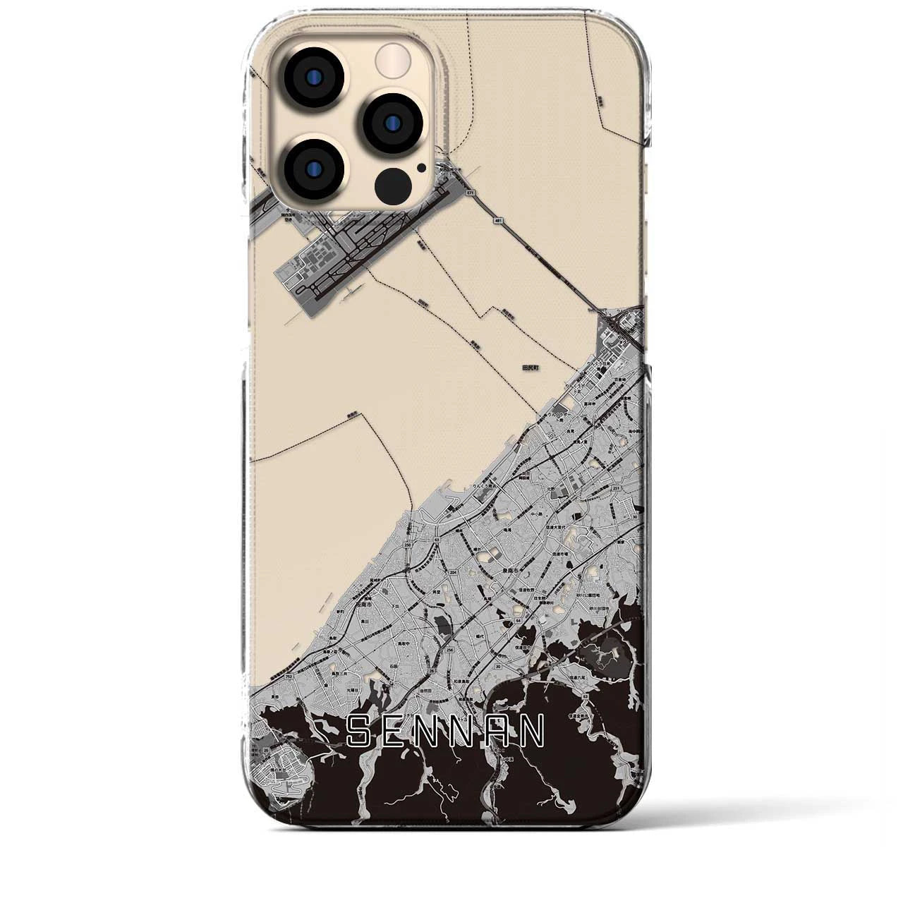 【泉南(大阪府)】地図柄iPhoneケース(クリアタイプ)