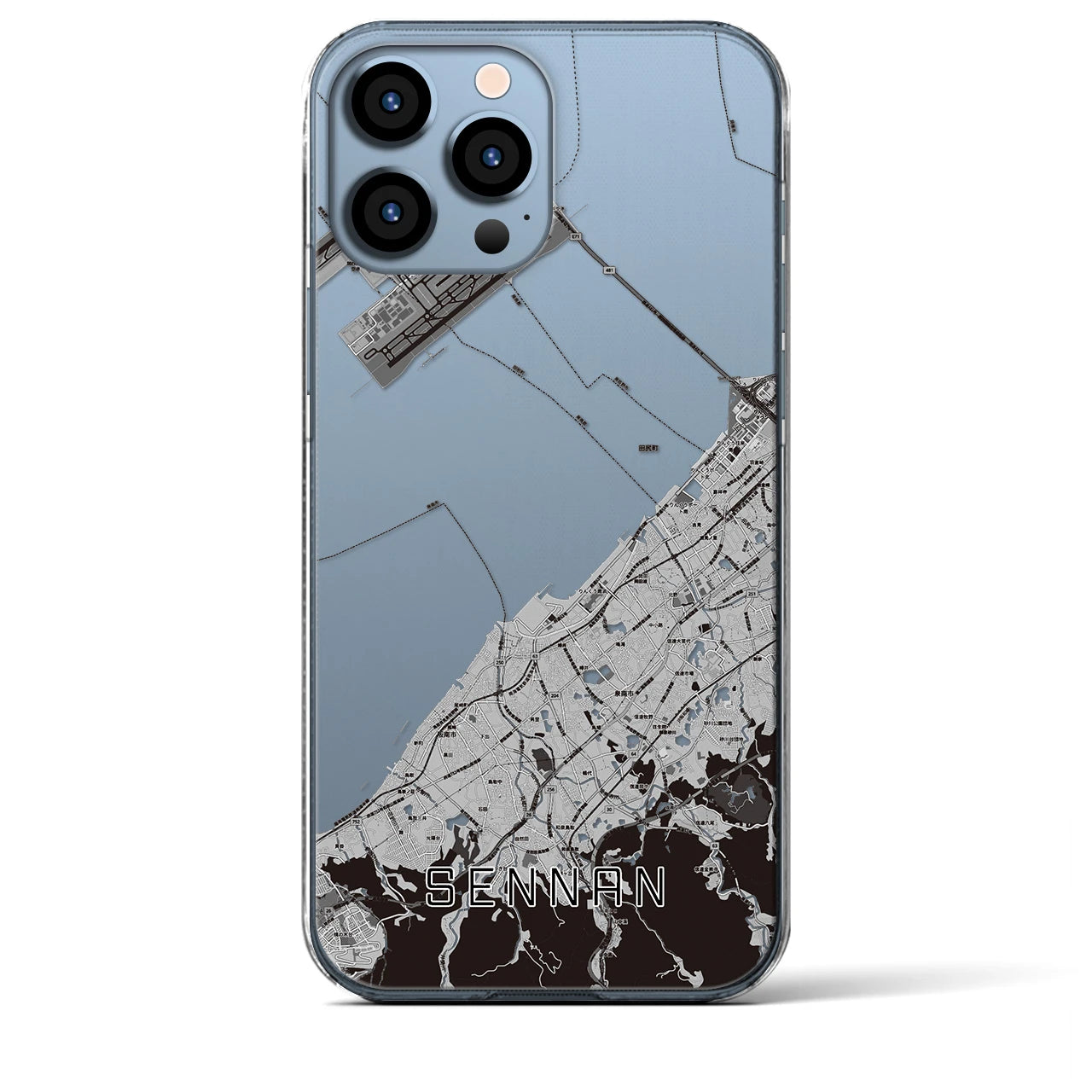 【泉南(大阪府)】地図柄iPhoneケース(クリアタイプ)