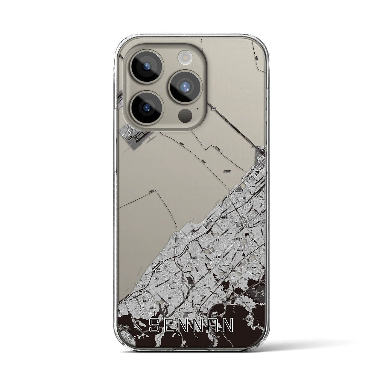 【泉南(大阪府)】地図柄iPhoneケース(クリアタイプ)