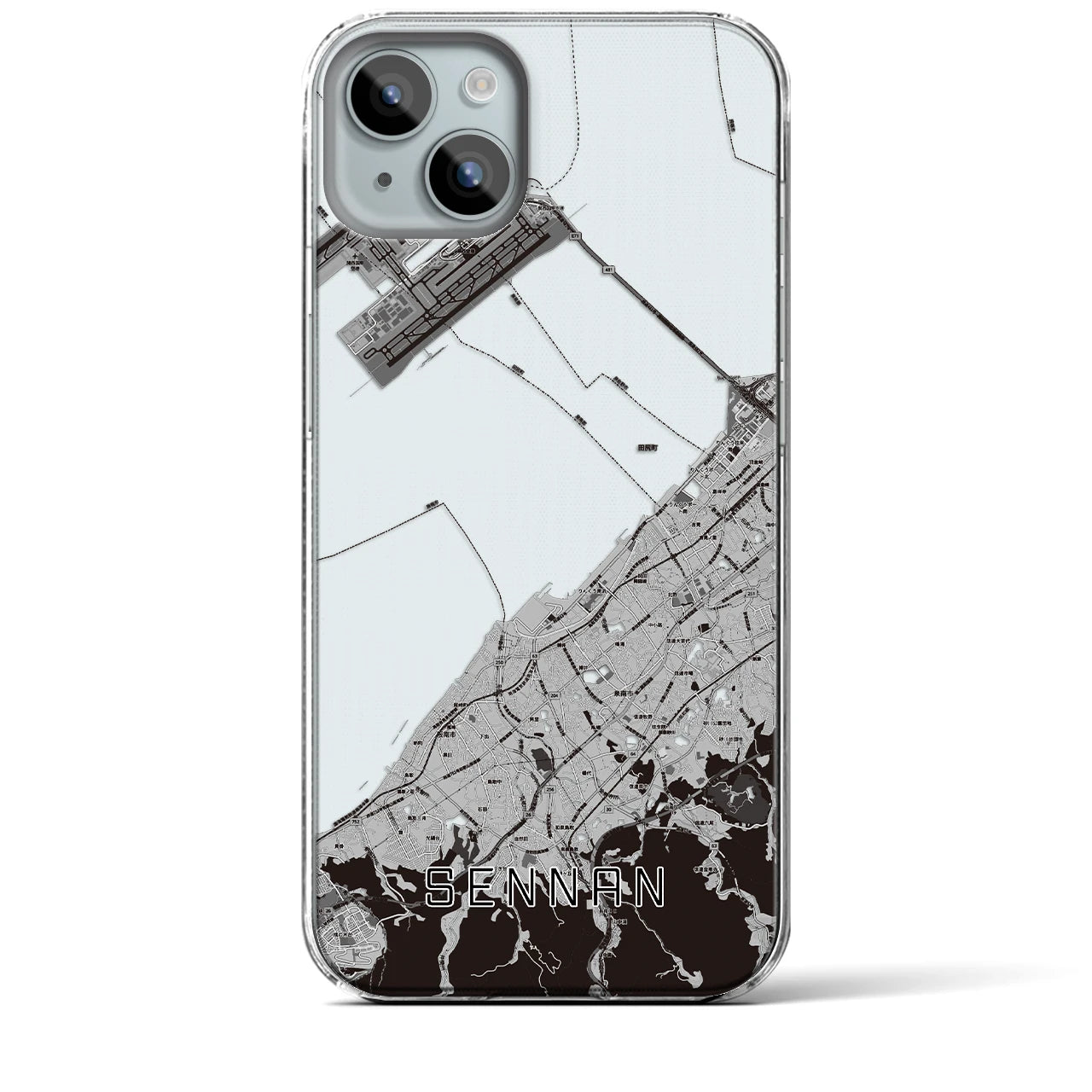 【泉南(大阪府)】地図柄iPhoneケース(クリアタイプ)