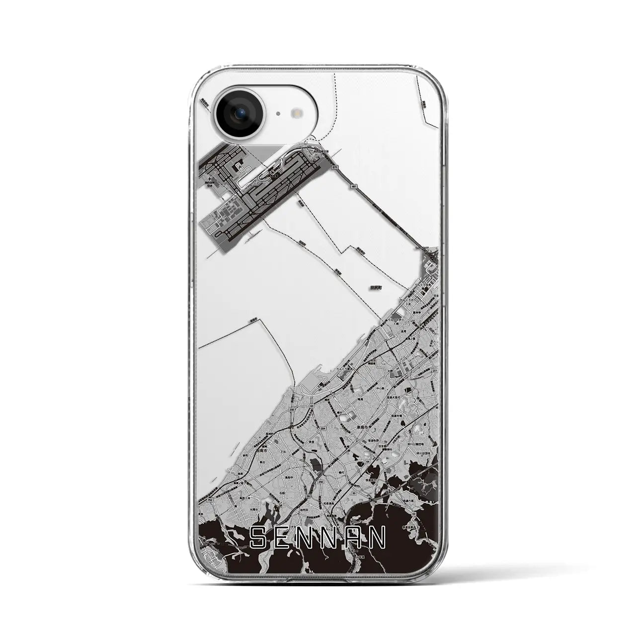 【泉南(大阪府)】地図柄iPhoneケース(クリアタイプ)