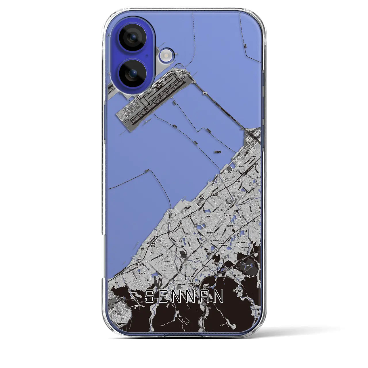 【泉南(大阪府)】地図柄iPhoneケース(クリアタイプ)