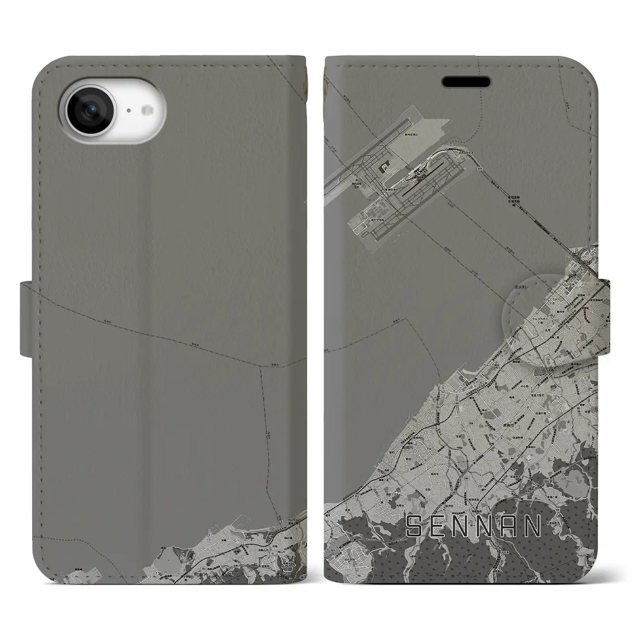 【泉南(大阪府)】地図柄iPhoneケース(手帳タイプ)