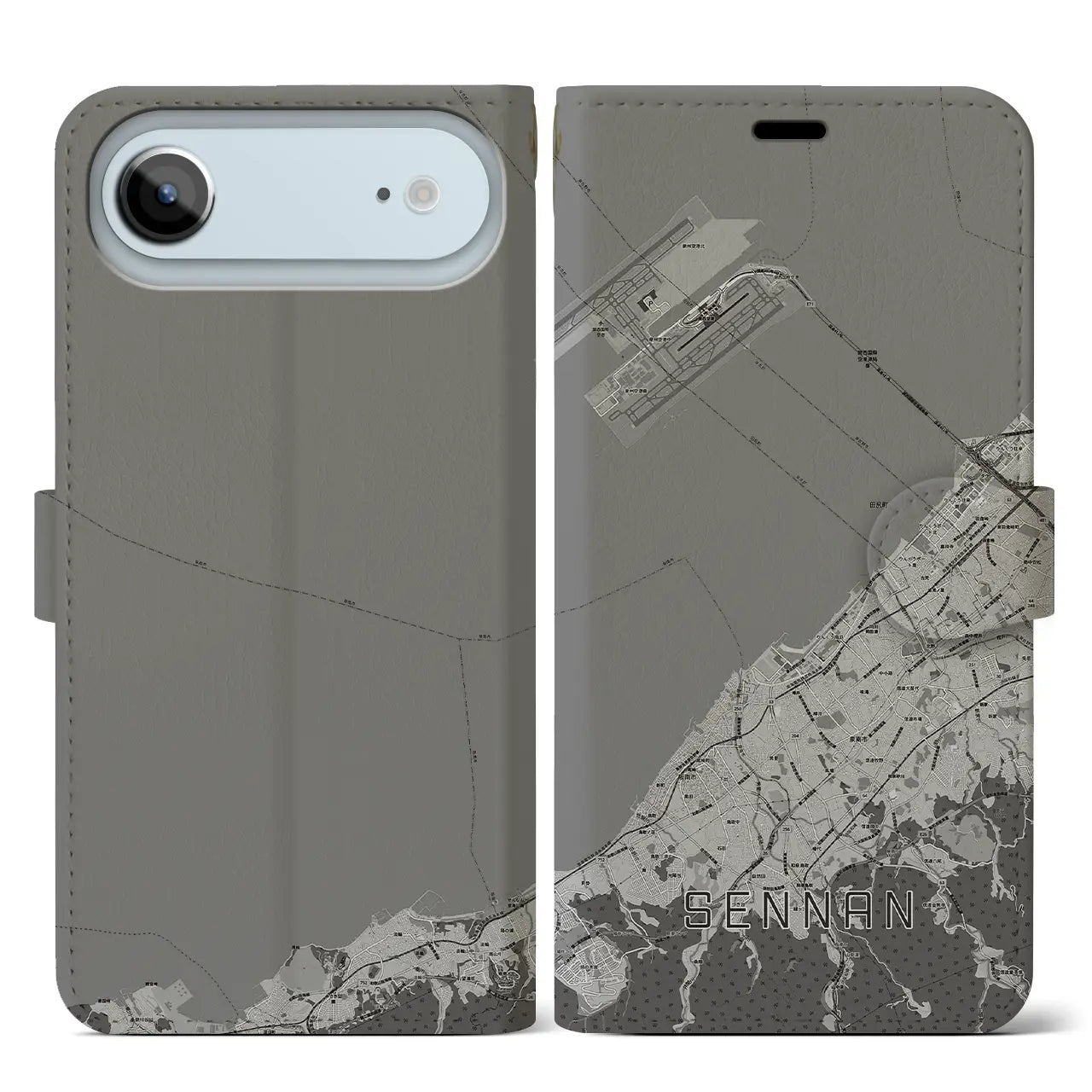 【泉南(大阪府)】地図柄iPhoneケース(手帳タイプ)