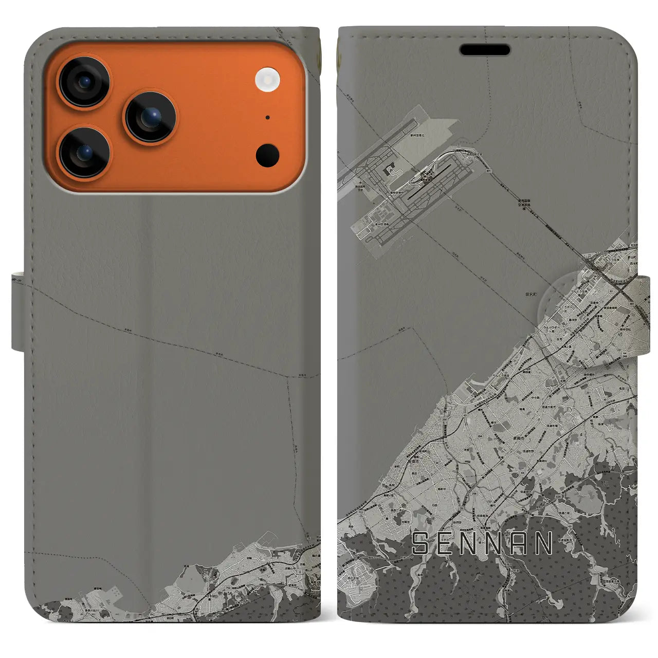 【泉南(大阪府)】地図柄iPhoneケース(手帳タイプ)