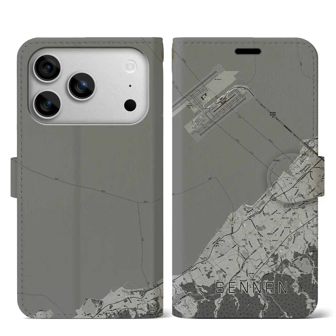 【泉南(大阪府)】地図柄iPhoneケース(手帳タイプ)