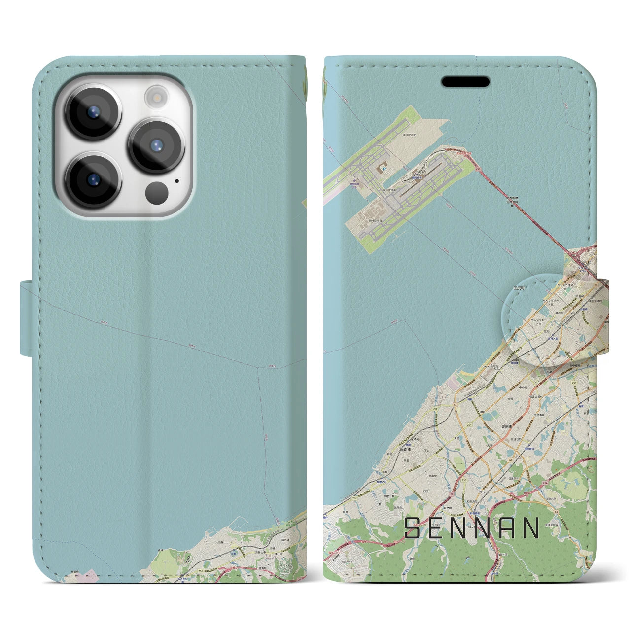 【泉南(大阪府)】地図柄iPhoneケース(手帳タイプ)