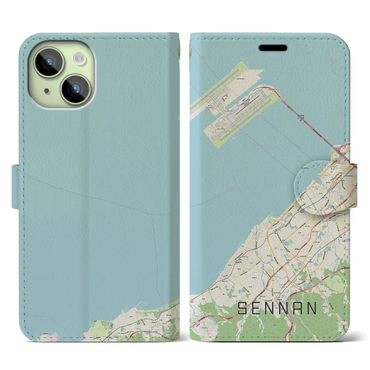 【泉南(大阪府)】地図柄iPhoneケース(手帳タイプ)