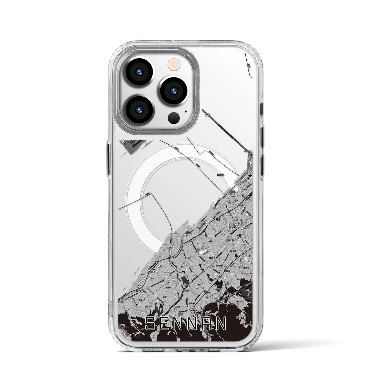 【泉南(大阪府)】地図柄iPhoneケース(MagSafeタイプ)