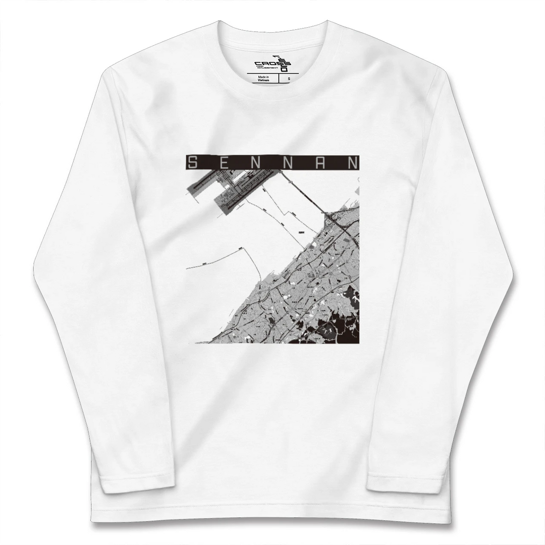 【泉南(大阪府)】地図柄ロングスリーブTシャツ