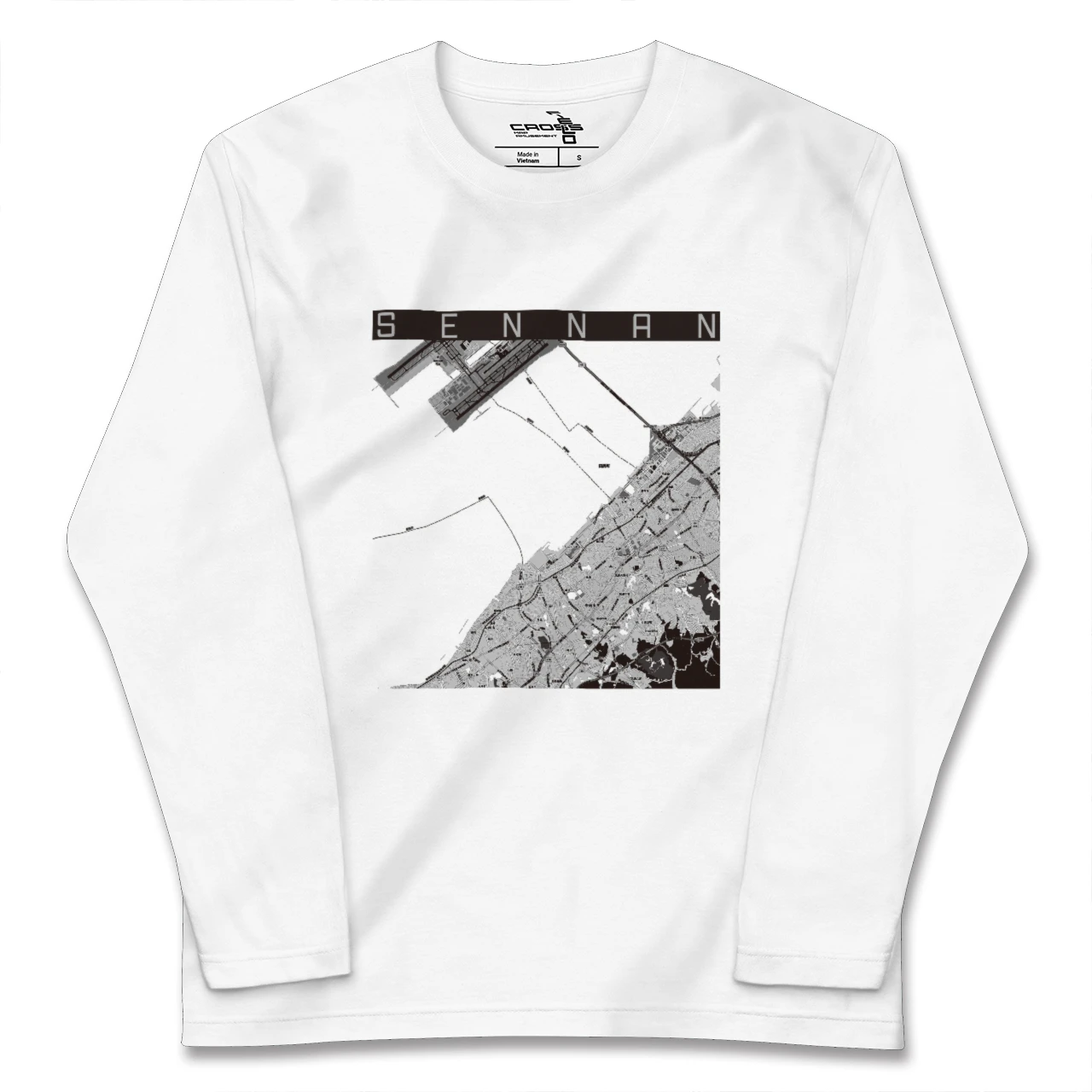 【泉南(大阪府)】地図柄ロングスリーブTシャツ