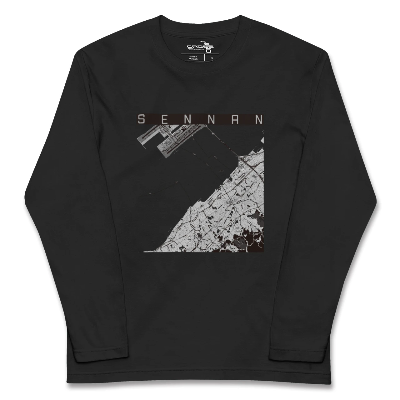 【泉南(大阪府)】地図柄ロングスリーブTシャツ