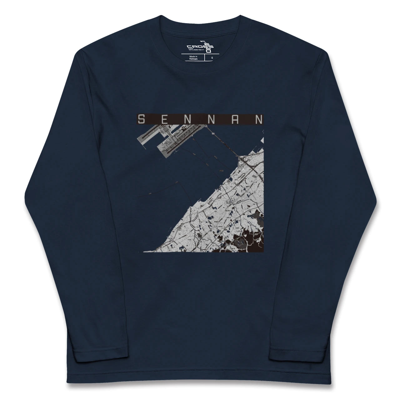 【泉南(大阪府)】地図柄ロングスリーブTシャツ