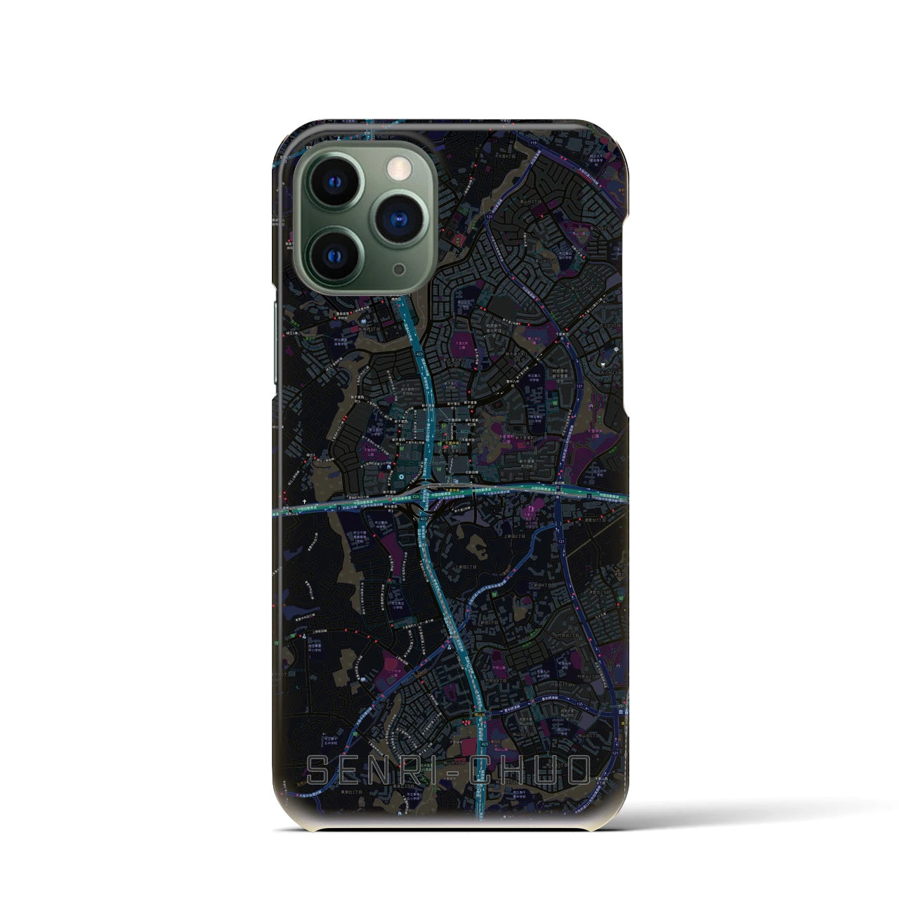【千里中央(大阪府)】地図柄iPhoneケース(バックカバータイプ)