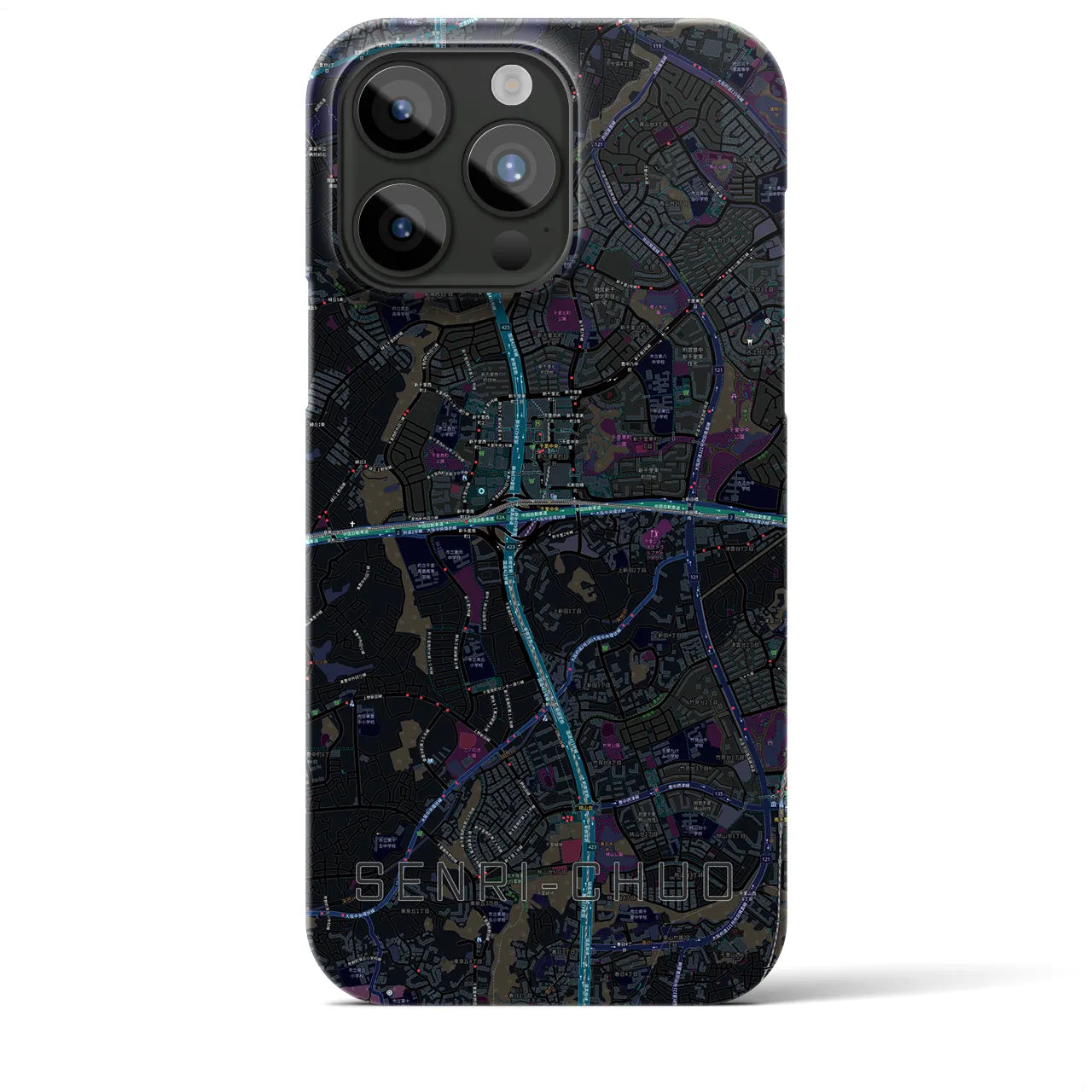 【千里中央(大阪府)】地図柄iPhoneケース(バックカバータイプ)