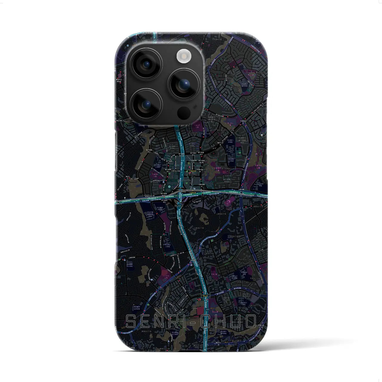 【千里中央(大阪府)】地図柄iPhoneケース(バックカバータイプ)