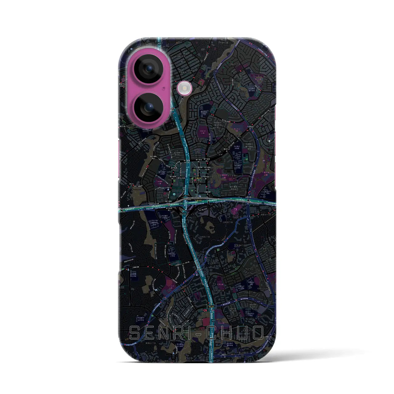【千里中央(大阪府)】地図柄iPhoneケース(バックカバータイプ)