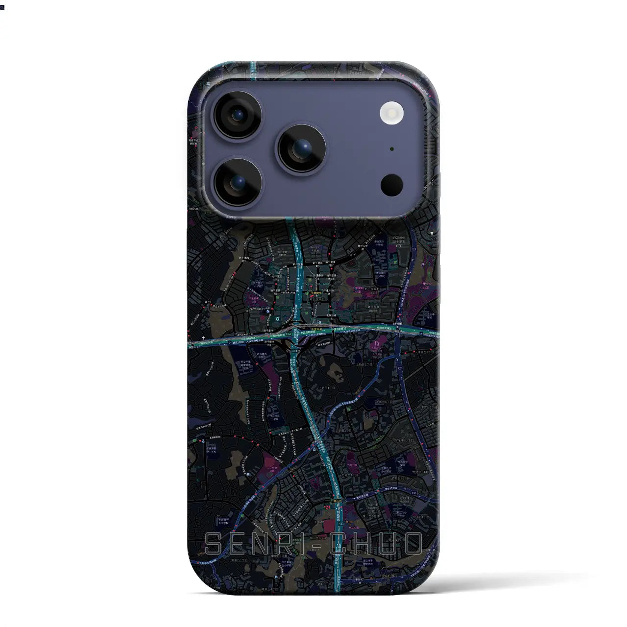 【千里中央(大阪府)】地図柄iPhoneケース(バックカバータイプ)