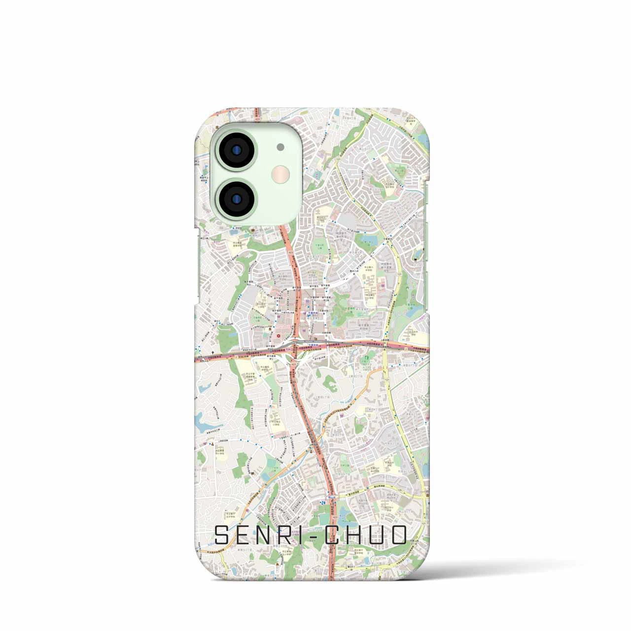 【千里中央(大阪府)】地図柄iPhoneケース(バックカバータイプ)