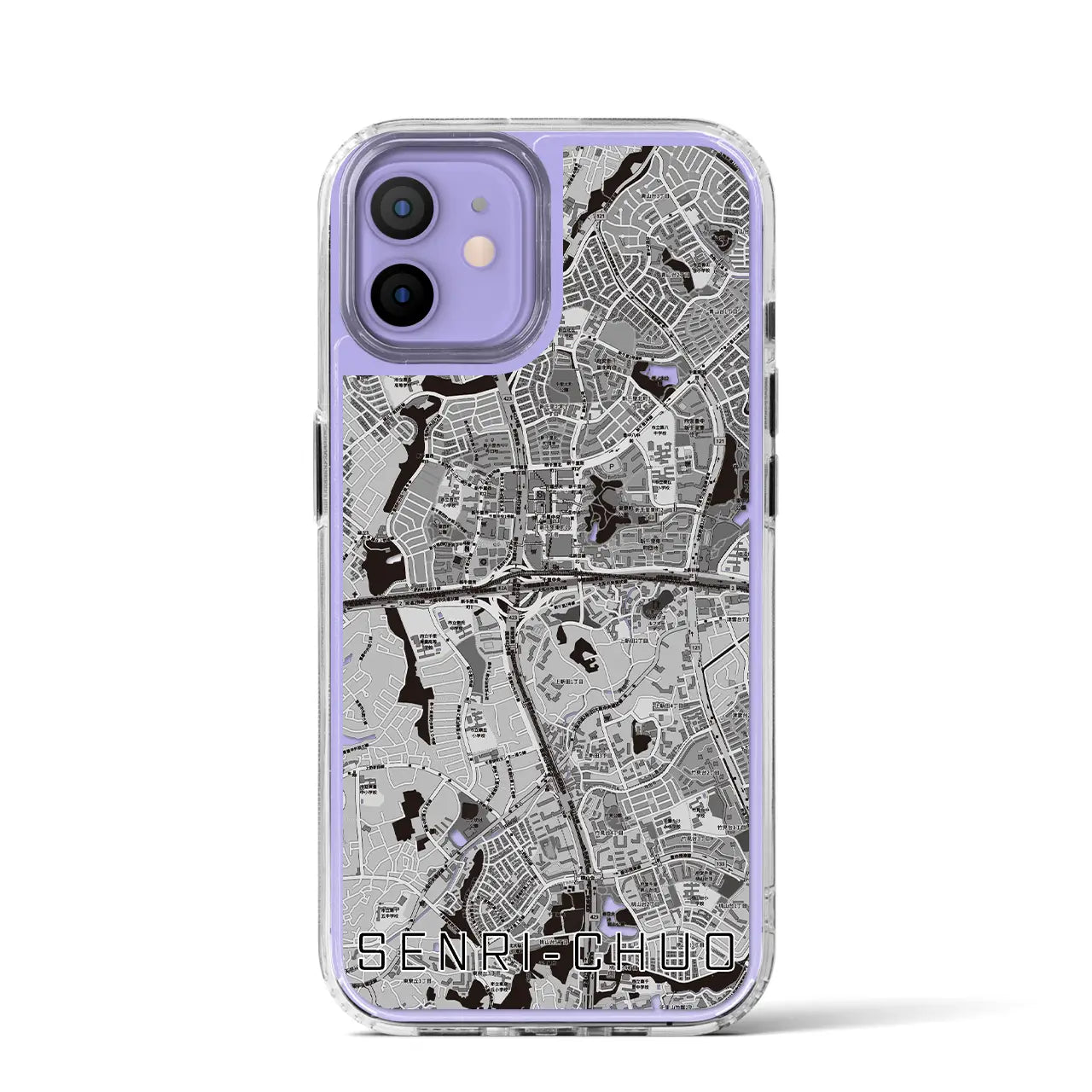 【千里中央(大阪府)】地図柄iPhoneケース(MagSafeタイプ)